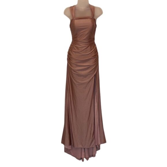 La Femme Rose Pink Maxi Dress Women Size 8 - Picture 1 of 11